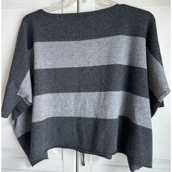 VINCE Dolman Sleeve 100% Cashmere Tunic Boxy Sweater Womens XS/S Gray Colorblock - Picture 2 of 8